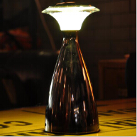 Battery powered Mushroom restaurant table lamp
