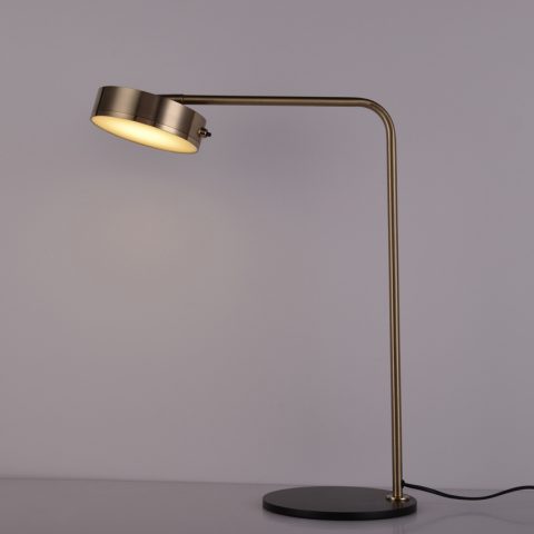 Hotel guestroom 8W 4000K brass finish LED desk reading lamp