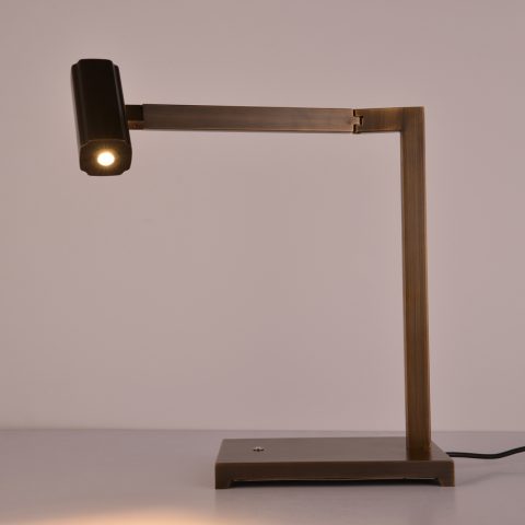 Hotel guestroom black bronze adjustable LED desk reading light